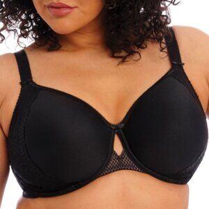 Elomi Charley Bandless Spacer Molded Underwire Bra Black  NWT